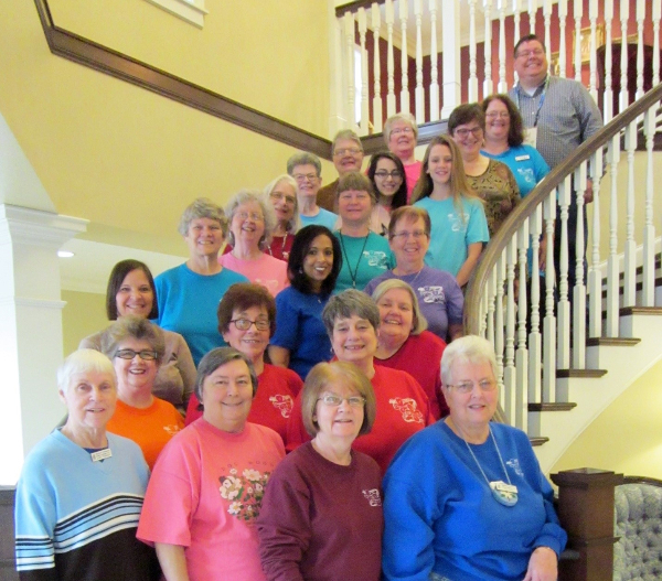 Chorus on stairs at Grand Hotel